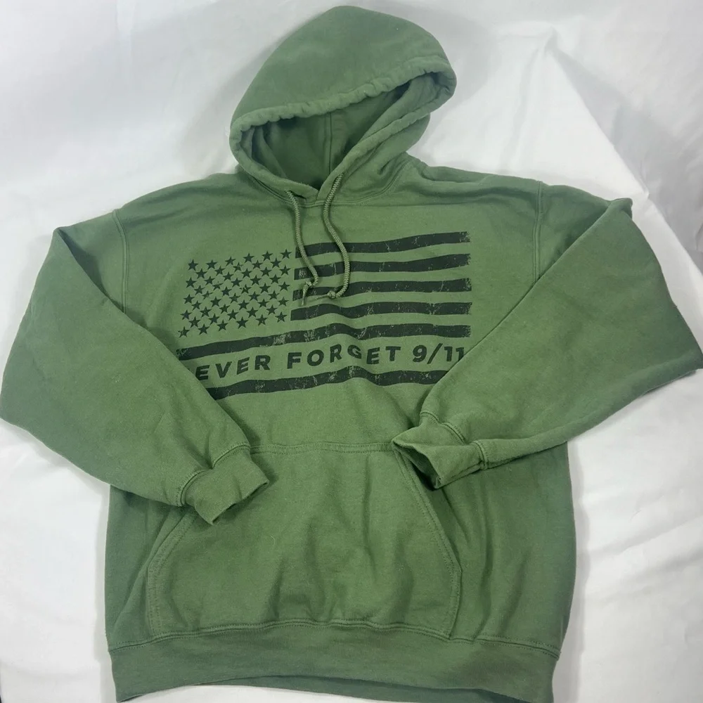 Patriotic Hunter Green 9/11 Hoodie